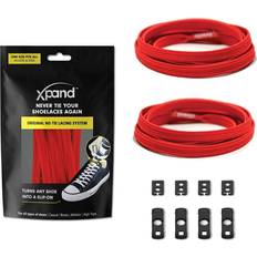 Red Shoe Laces Xpand No Tie Shoelaces System with Elastic Laces One Fits All Adult Kids Shoes