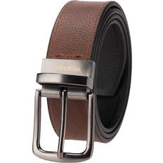 Accessories Wrangler Men’s Logo Leather Twist Reversible Casual Everyday Belt for Jeans, Khakis Black Brown