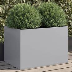 Argent Bacs à Plantes Extérieur vidaXL Jardinière Patio Terrasse Argenté 62x40x39 cm