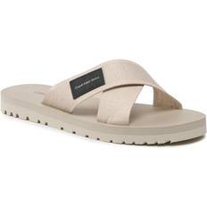 Beige - Men Flip-Flops Calvin Klein Jeans Zehentrenner Prefresato Crisscros Badge YM0YM00641 Écru