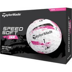 Golf Balls TaylorMade 2024 SpeedSoft Ink Golf Balls, White/Pink