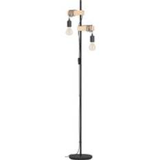 Vloerlampen Eglo Vloerlamp Townshend Hout 2xE27