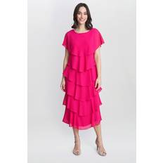 Tessa Tiered Shoulder Trim Midi Dress
