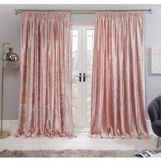 Energy Efficient Curtains Sienna Crushed Velvet Pencil Pleat 137.2x167.6cm