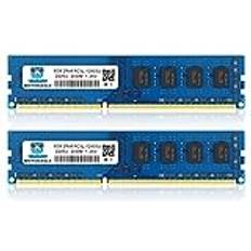 Ram ddr3 8gb Motoeagle motoeagle DDR3/DDR3L 1600MHz UDIMM RAM 16GB Kit 8GBx2 PC3/PC3L 12800U 8GB 1,35V/1,5V 240-stifts icke-ECC obuffrad 2RX8 Dual Rank skrivbordsminne