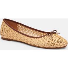 Coach Low Shoes Coach Abigail Flat - Natural/Saddle