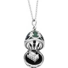 Faberge Palais Tsarskoye Selo White Gold Locket With Whitby Jet Surprise Limited Edition Locket