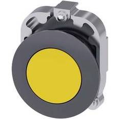 Yellow Switches Siemens Pushbutton, 30mm, round, metal, yellow, Taster Schalter, Gelb