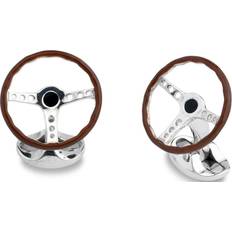 Hombre Gemelos de puño Deakin & Francis Cufflinks Vintage Steering Wheel Silver