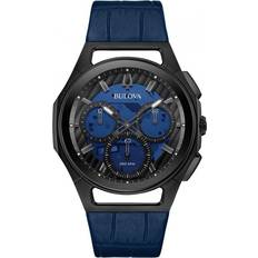 【新品】Bulova Curv PROGRESSIVE SPORT 98A231 Bulova CURV Men's Watch, Chronograph Quartz, Black Skeleton