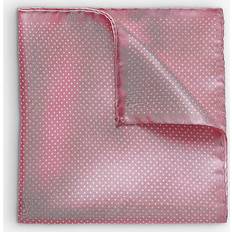 Men - Pink Handkerchiefs Etón Dot Silk Pocket Square in Pink/red