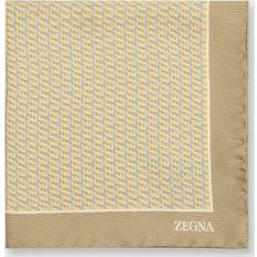 Silk Handkerchiefs Zegna Silk Seagull-print Pocket Square