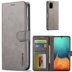 Samsung Galaxy A41 Plånboksfodral Samsung LC.Imeeke läder Galaxy A41 fodral Silver/Grå