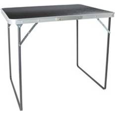 Folding Metal Camping Table 80cm x 60cm Black