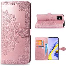 Samsung Mandala läder Galaxy A71 fodral Rosa