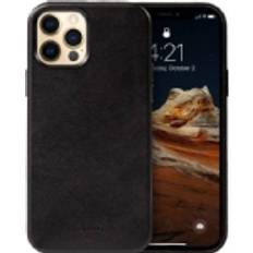 12 pro max leather case Crong Essential Cover Faux Leather Case for iPhone 12 Pro Max (Black)