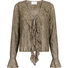 Blonder Bluser Neo Noir Aninka Lace Blouse - Taupe