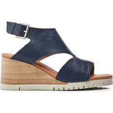 Nubuck Heeled Sandals Moda In Pelle Peyten - Navy