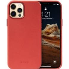 Crong Essential Cover Magnetic Leather Case for iPhone 12 Pro Max MagSafe (Red)