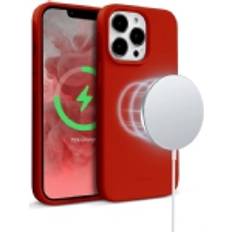 Iphone 13 pro magnetic Crong Color Cover Magnetic Case for iPhone 13 Pro MagSafe (red)