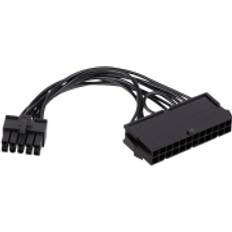 Akyga Strøm 24 pin ATX (female) 10 pin internal power (female) Sort 10cm Strømforsyningsadapter > På lager, levering hos dig 18-01-2023
