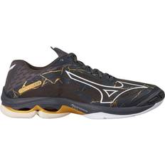 Dame - Svarte Volleyballsko Mizuno Wave Lightning Z7 - Black Oyster/MP Gold/Iron Gate