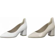 Beige Pumps Marco Tozzi damen blockabsatz pumps spitz 2-82400-28 Beige