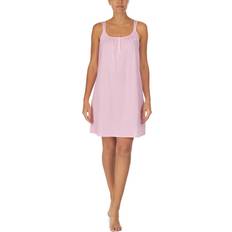 Nightgowns Lauren Ralph Lauren Cotton Knit Double-Strap Nightgown Pink Stripe