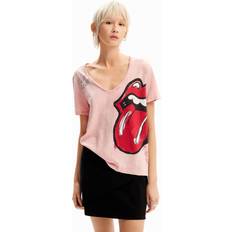 Desigual T-shirts Desigual Rhinestone The Rolling Stones T-shirt RED