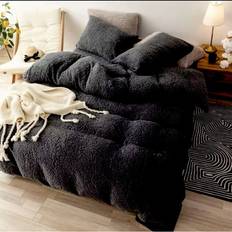 Cushion Mania King, Teddy Bear Fleece Duvet Cover Black