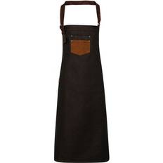 Faux Leather Aprons Premier Division Bibbed Apron