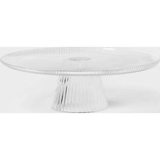 Glass Cake Stands Threshold Ribbed Large Glass Cake Stand