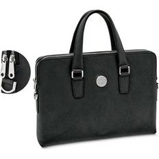 Women Briefcases Jardine Women's Black Purdue Boilermakers Leather Briefcase