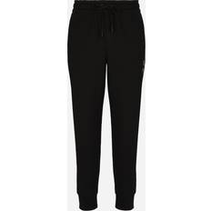 Dolce & Gabbana Homme Pantalons Dolce & Gabbana Jersey Jogging Pants with Embroidery Black