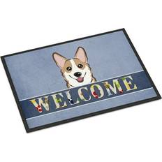 Carpets & Rugs Caroline's Treasures Sable Corgi Welcome Indoor Outdoor Mat 18 x 27 Multicolor