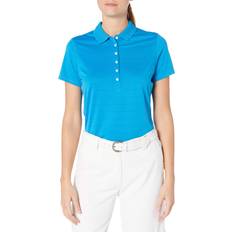 Callaway Polo Shirts Callaway CGW437 Women's Ventilated Striped Polo Shirt in Blue Polyester