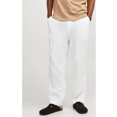 Herr - Vita Byxor Jack & Jones Loose Fit Chinos Vit