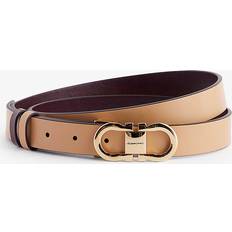 Natural - Women Belts Ferragamo Womens Light Camel Logo-buckle Reversible Leather Belt