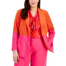 Pink Blazers Tahari Colorblock Peak Lapel Blazer