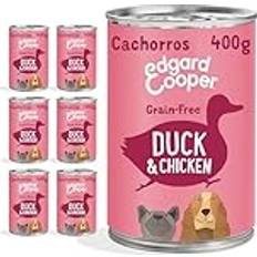 Edgard & Cooper Comida Húmeda Para Perros Cachorros Puppy Junior Latas Perros Natural Sin Cereales Paté 400g x 6