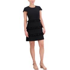 Eliza J Women's Ruffle-Tiered A-Line Dress Black