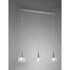Canora Grey O2 Linear 3 Light G9 Line Small Polished Chrome Pendant Lamp