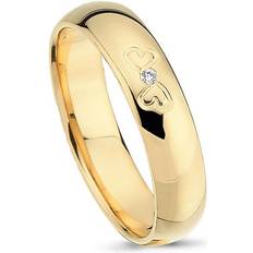 More Love karat guld Damering med x 0,01 ct stk Brillant
