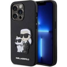 Karl Lagerfeld Handyhüllen Karl Lagerfeld Ikonik & Choupette iPhone 13 Pro Hülle Schwarz