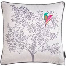 Sara Miller Love Birds Velvet Feather Complete Decoration Pillows Grey (50x50cm)