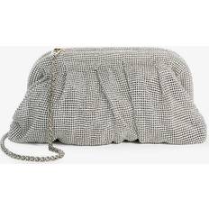 Dune London Elegent Embellished Clutch Bag, Silver