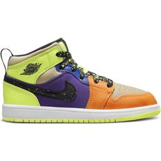 Nike Air Jordan 1 Mid SE PS - Volt/Vivid Orange/Team Gold/Black