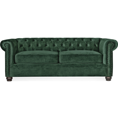 Windsor soffa SoffaDirekt Windsor Velvet Green Soffa 200cm 3-sits