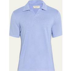 Viskose Poloshirts Officine Générale Poloshirt SIMON hellblau