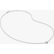 Monica Vinader Diamond Necklaces Monica Vinader Diamond Heart Necklace, Silver